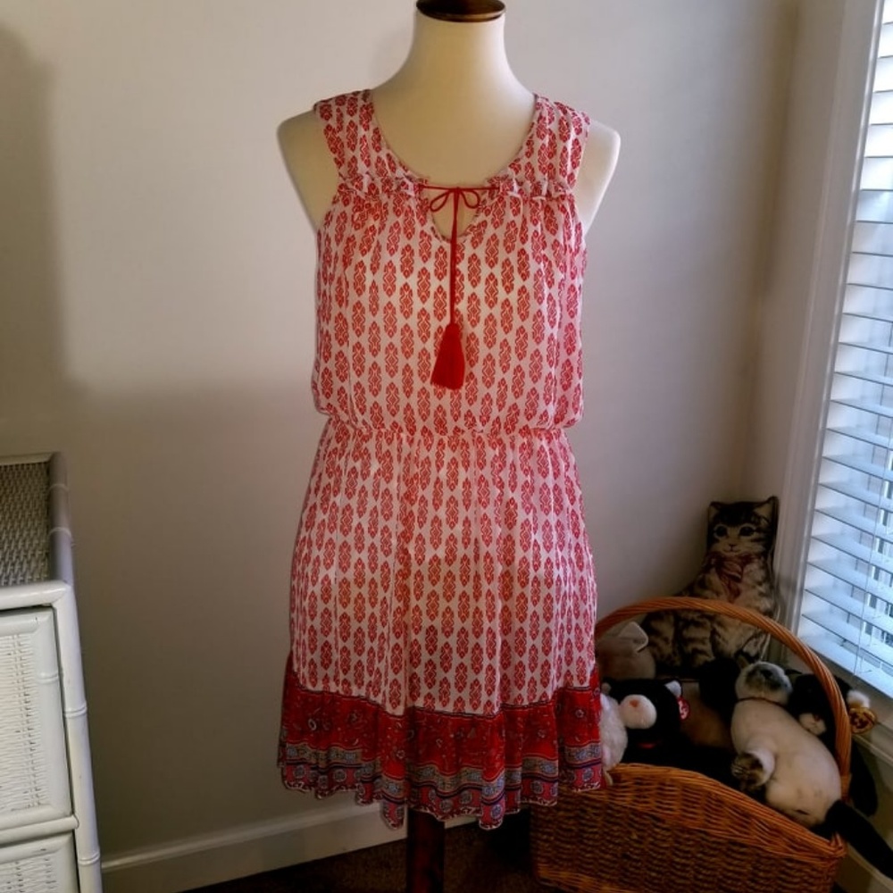 Lily Rose BohoTassel Tie Dress Lg